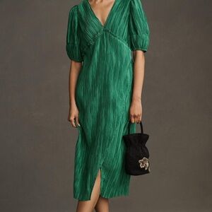 never worn green Anthro gown, perfect for a wedding or the holidays!
